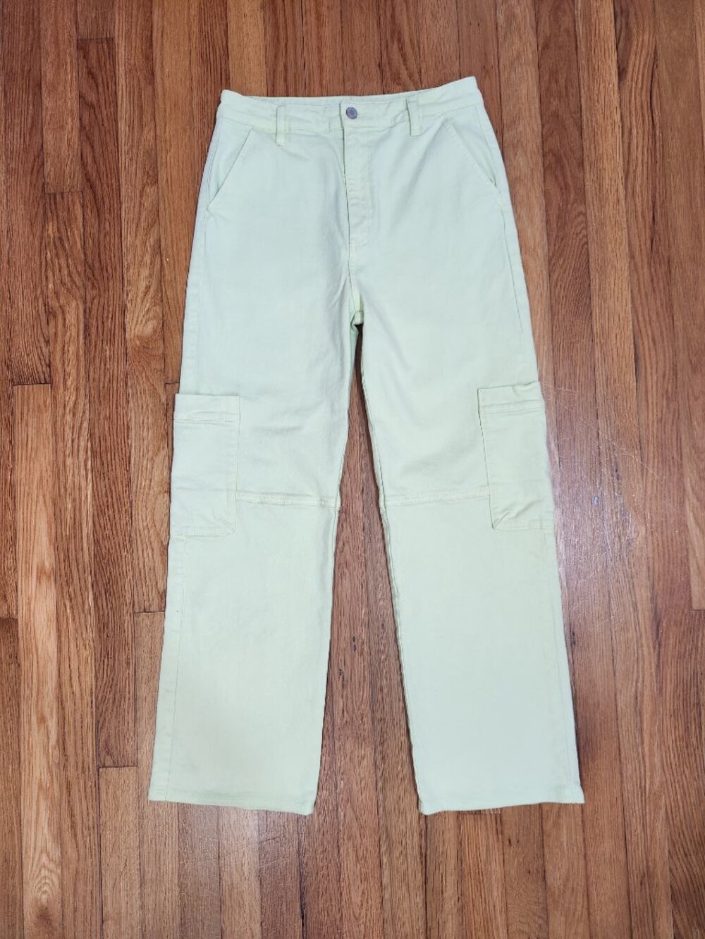 KanCan Signature Cargo Pants Size 28 Light Lime Green Straight Leg
